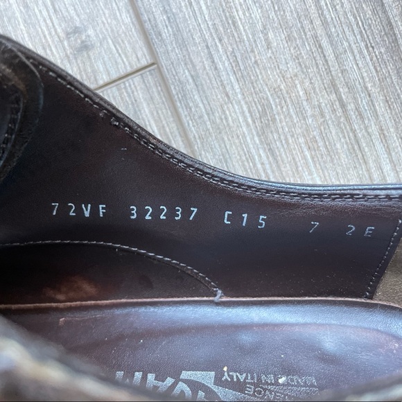 Salvatore Ferragamo Men’s Brown Leather Oxfords | 7 - Picture 12 of 13